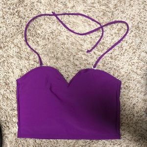 Kortni Jeane purple swim top. Large. NWOT.